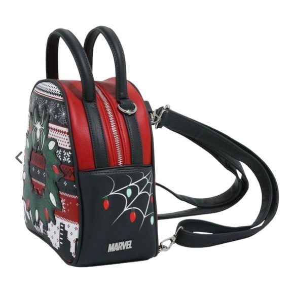 Marvel Spider-Man Glow-n-Dark Christmas Sweater Mini Backpack NWT main image 4